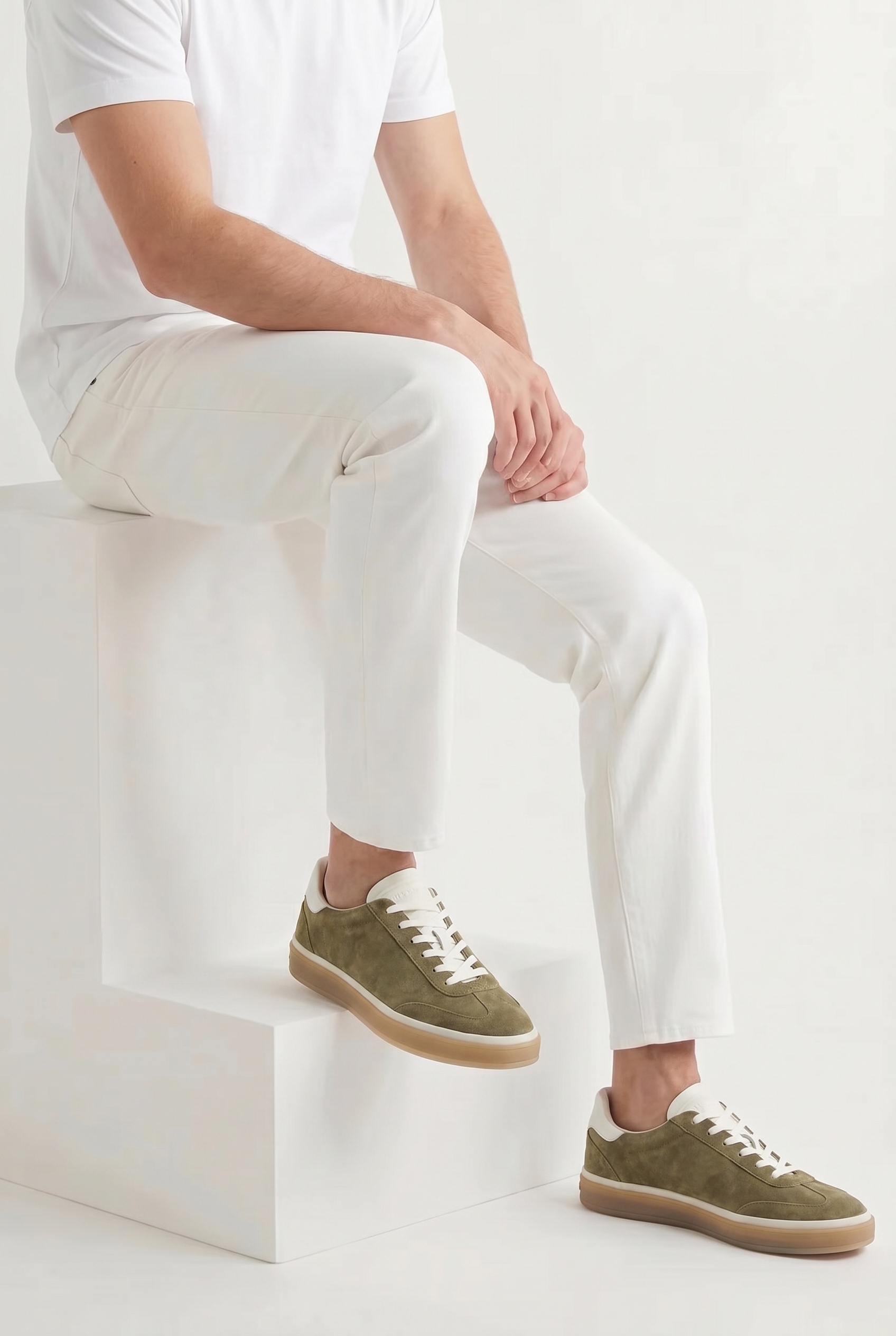 Bogota Suede Sneaker Sage Olive