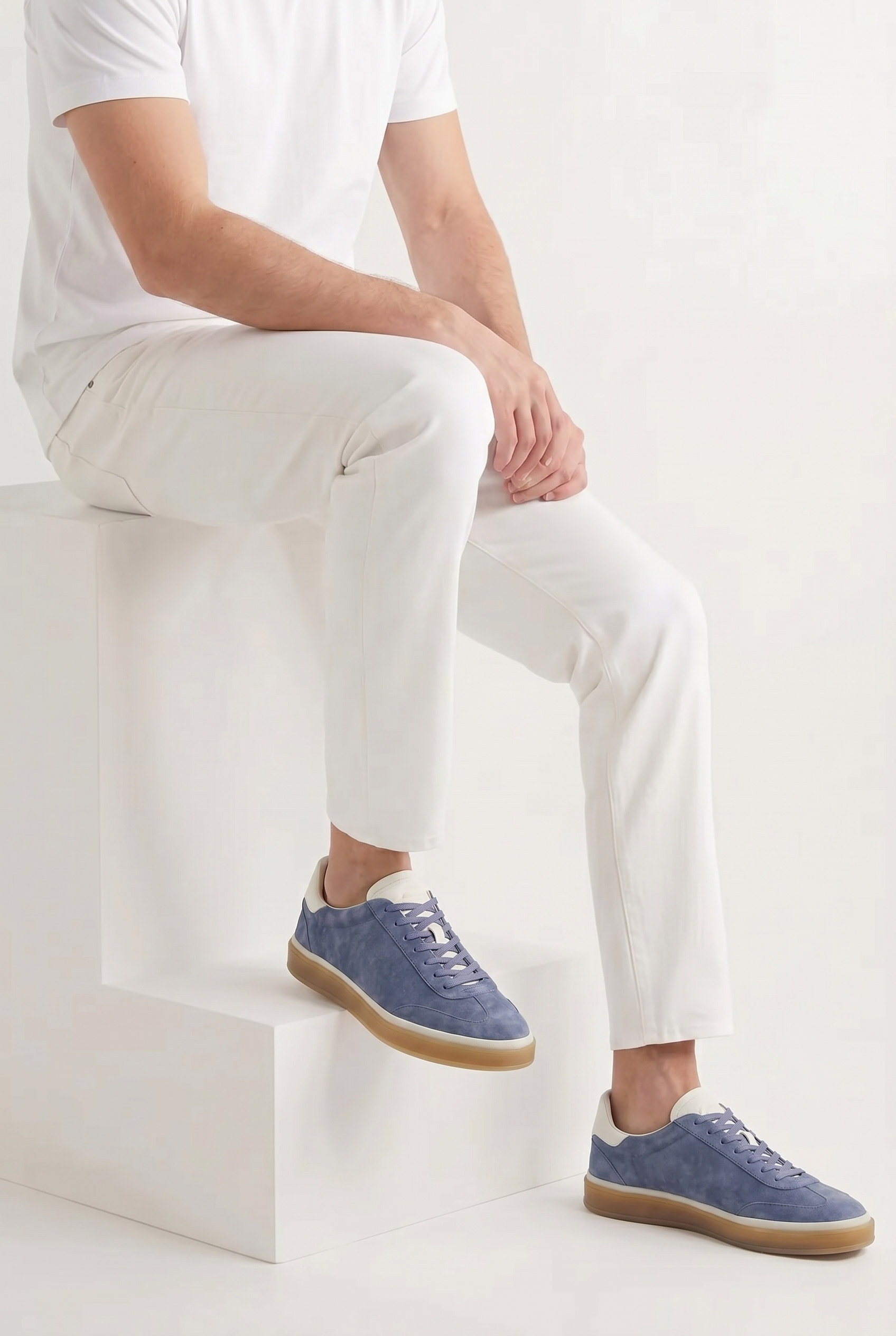 Bogota Suede Sneaker Dusty Blue