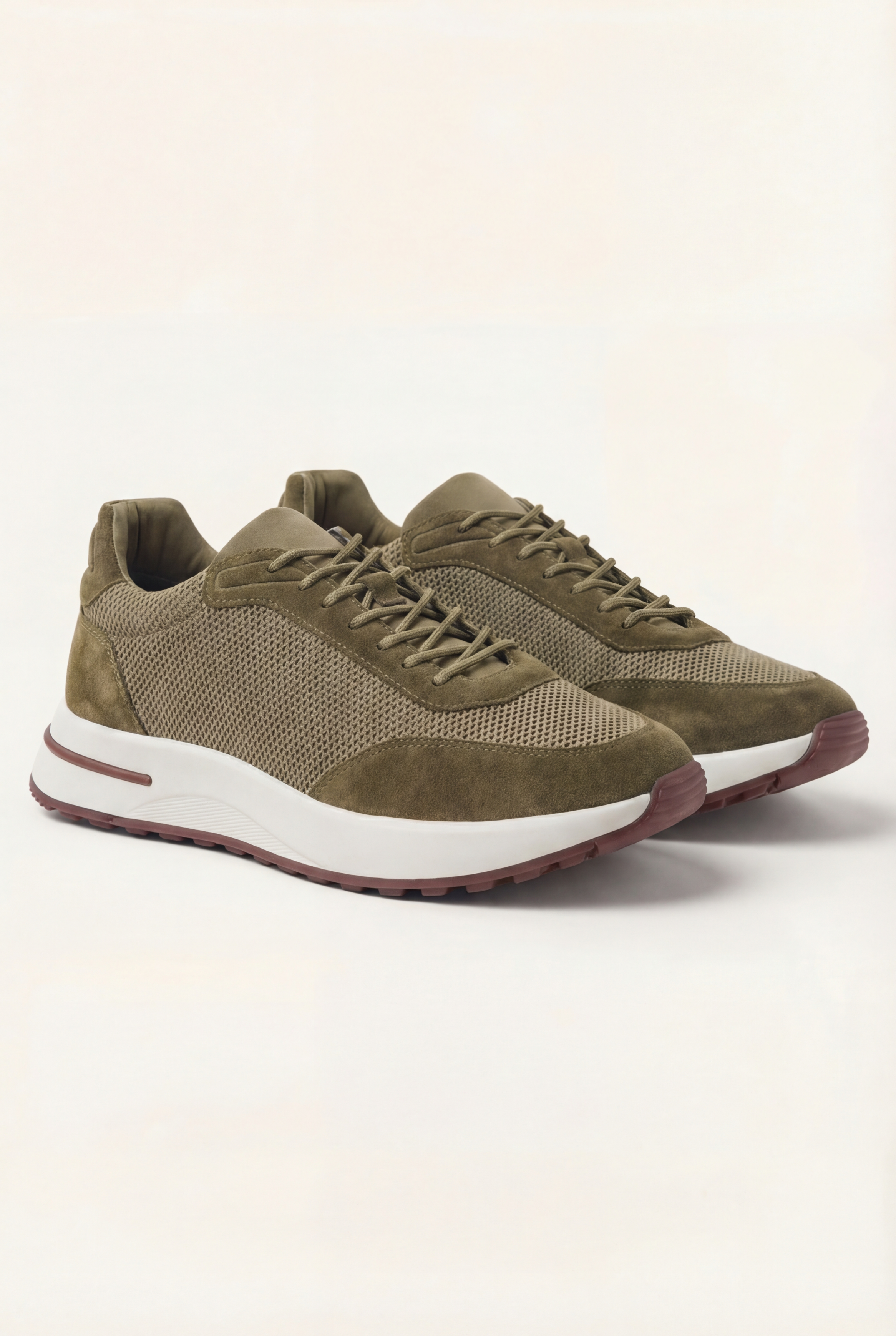 Portofino Trainer Suede Olive Green