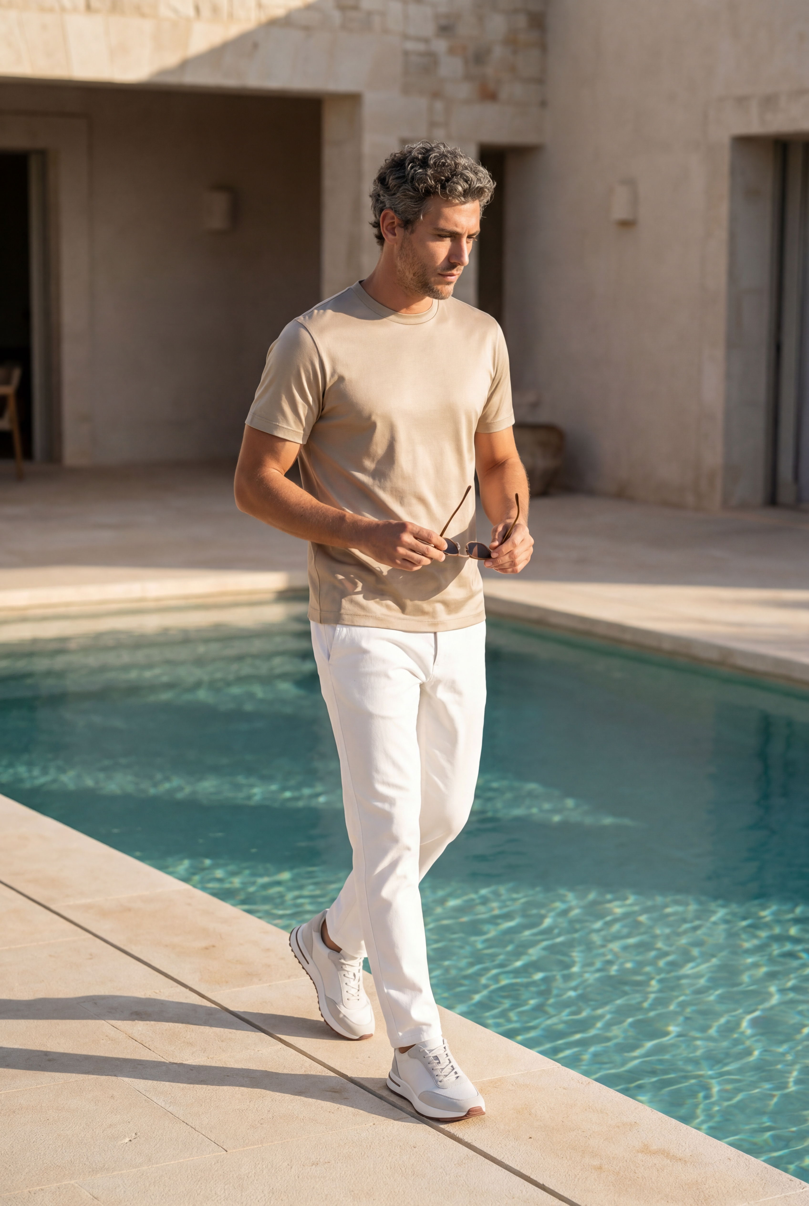 Portofino Trainer Suede White