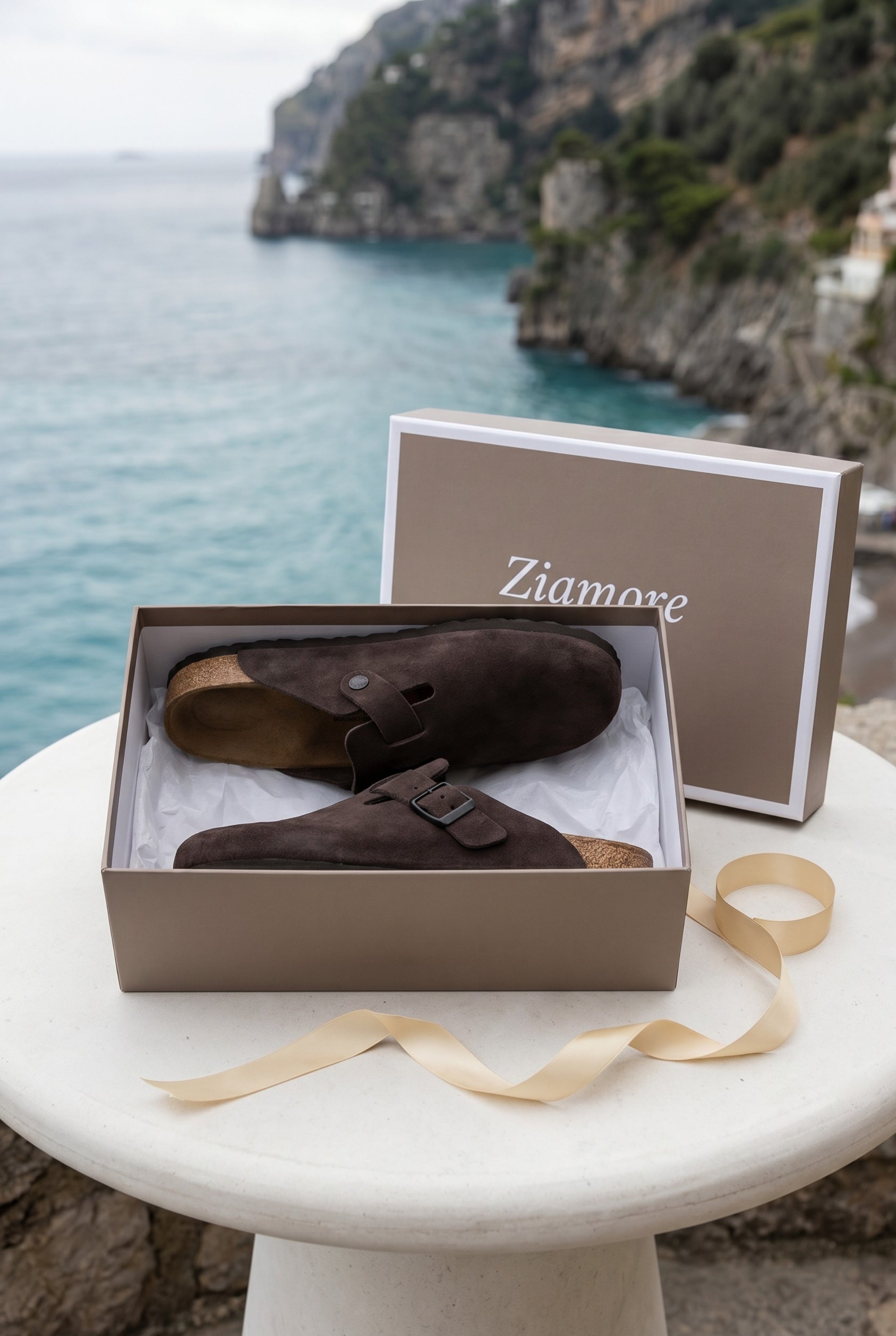 Oslo Suede Clog Chocolate