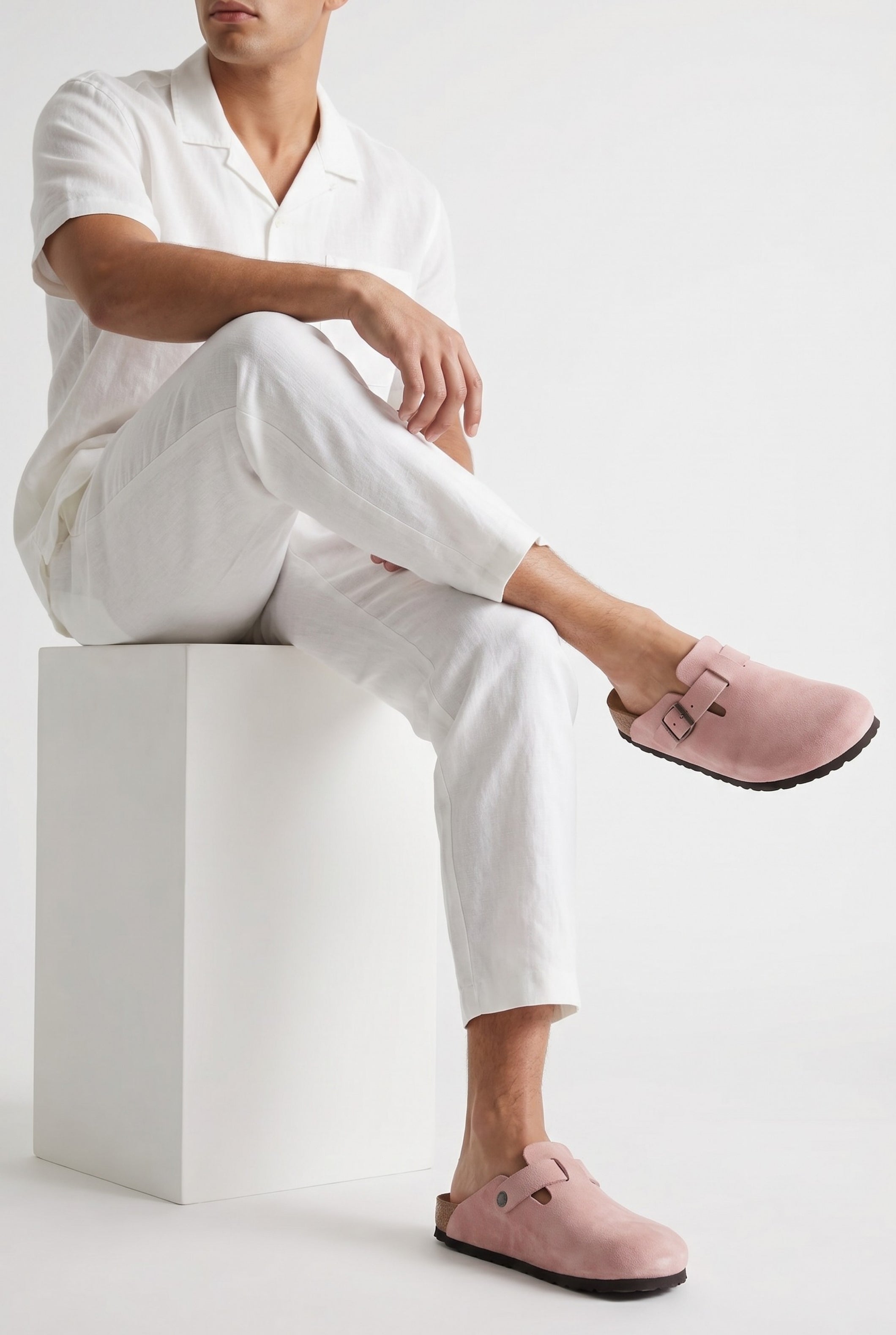 Oslo Suede Clog Blush