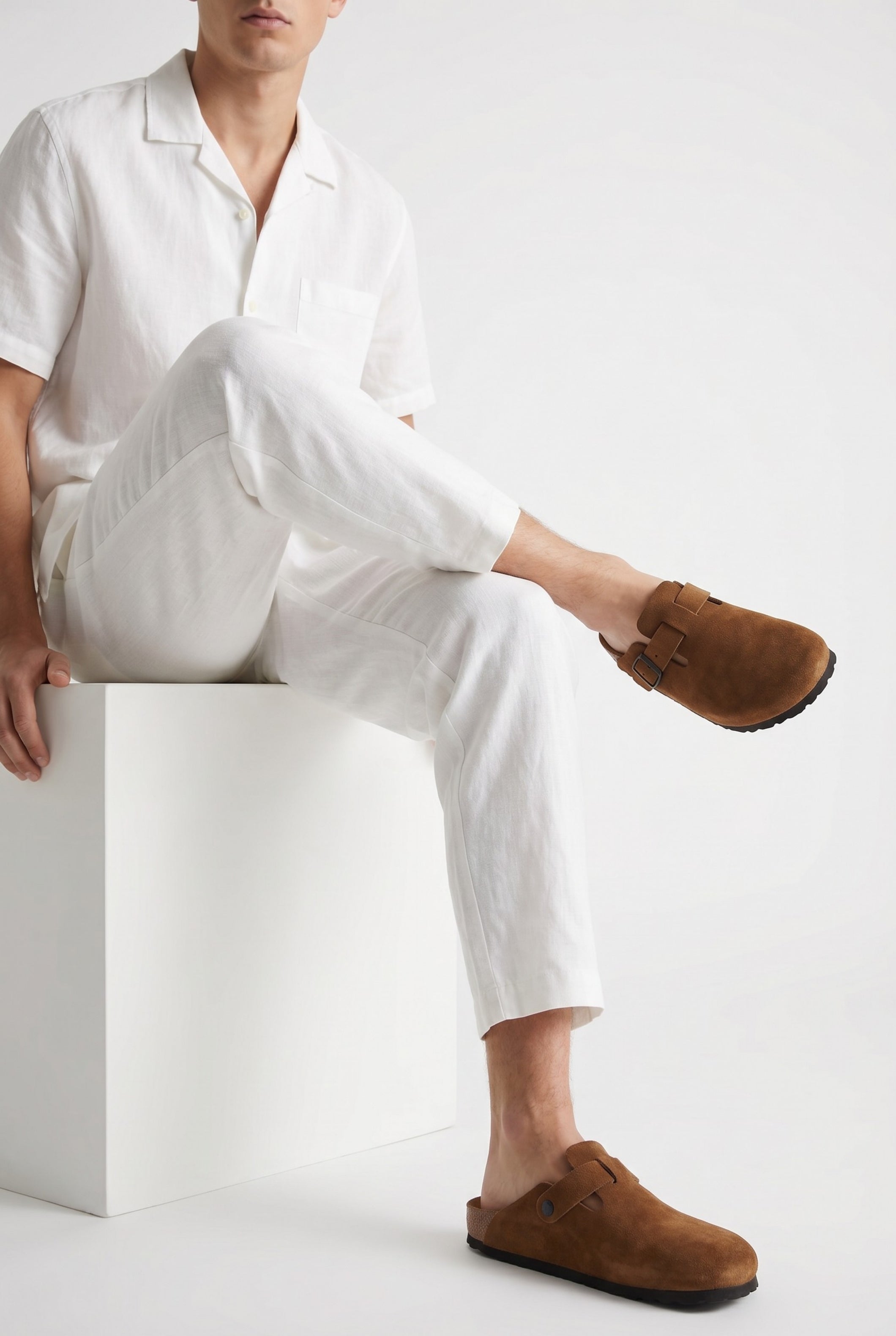 Oslo Suede Clog Tan