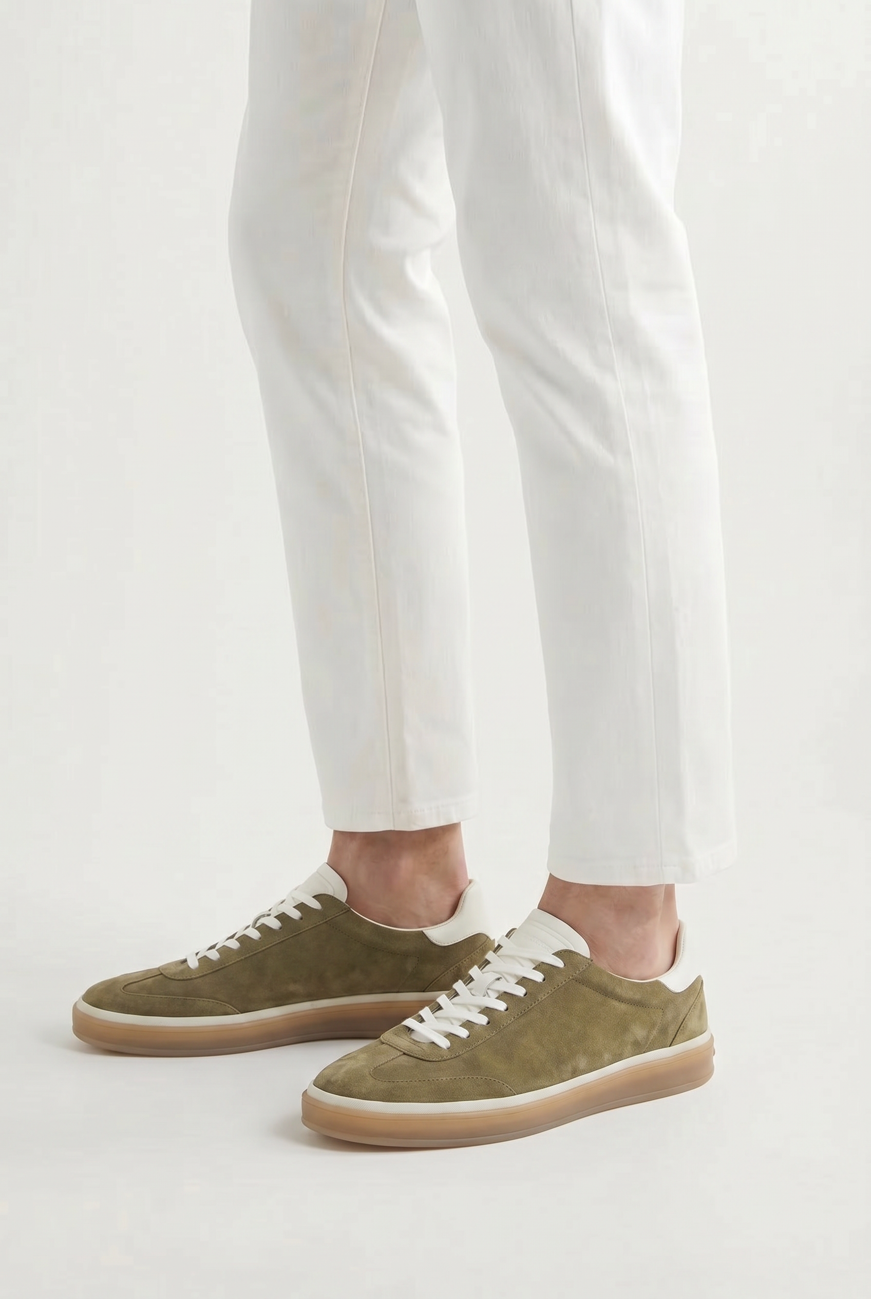 Bogota Suede Sneaker Sage Olive