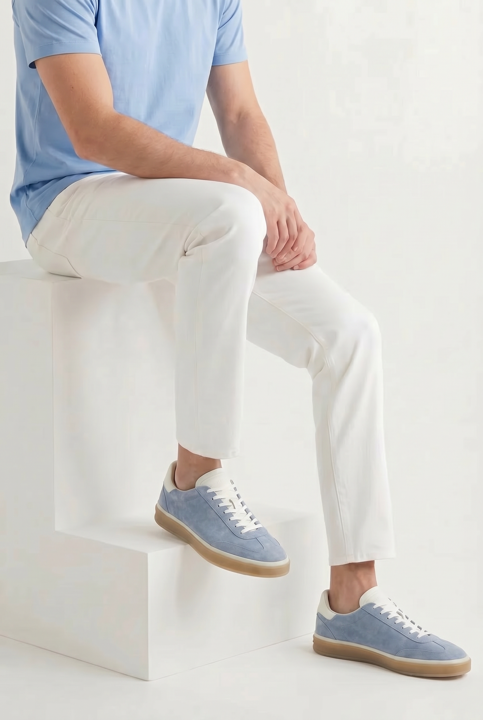 Bogota Suede Sneaker Sky Blue