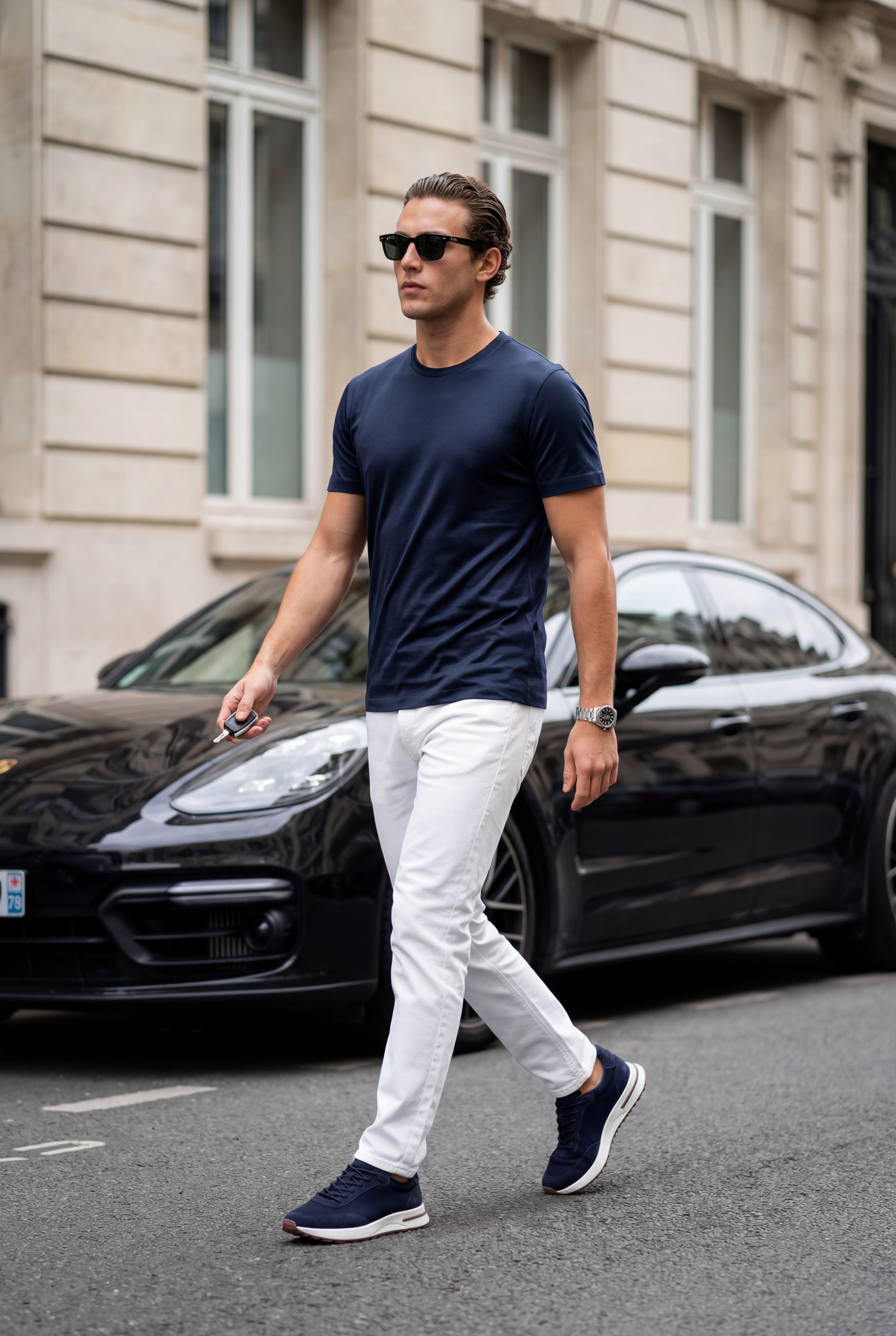 Portofino Trainer Suede Navy